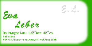 eva leber business card